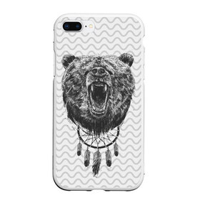 Чехол для iPhone 7Plus/8 Plus матовый с принтом Bear Dreamcatcher в Курске, Силикон | Область печати: задняя сторона чехла, без боковых панелей | bear | beast | forest | russia | siberian | зверь | лес | ловец | медведь | россия | сибирь | сон | ярость