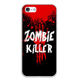 Чехол для iPhone 5/5S матовый с принтом Zombie Killer в Курске, Силикон | Область печати: задняя сторона чехла, без боковых панелей | Тематика изображения на принте: blood | dark | killer | monster | zombie | зомби | кровь | монстр | нечисть
