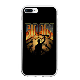 Чехол для iPhone 7Plus/8 Plus матовый с принтом Zombie Boom в Курске, Силикон | Область печати: задняя сторона чехла, без боковых панелей | doom | зомби