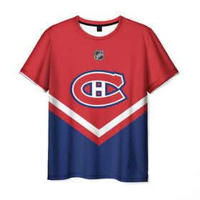 Мужская футболка 3D с принтом Montreal Canadiens в Курске, 100% полиэфир | прямой крой, круглый вырез горловины, длина до линии бедер | america | canada | hockey | nhl | usa | америка | канада | канадиенс | лед | монреаль | нхл | сша | хоккей