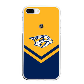 Чехол для iPhone 7Plus/8 Plus матовый с принтом Nashville Predators в Курске, Силикон | Область печати: задняя сторона чехла, без боковых панелей | america | canada | hockey | nhl | usa | америка | канада | лед | нхл | нэшвилл | предаторз | сша | хоккей