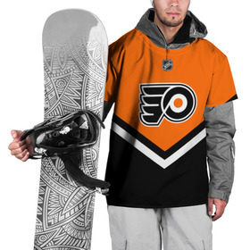Накидка на куртку 3D с принтом Philadelphia Flyers в Курске, 100% полиэстер |  | america | canada | hockey | nhl | usa | америка | канада | лед | нхл | сша | филадельфия | флайерз | хоккей