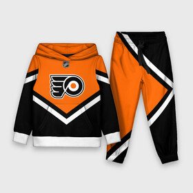 Детский костюм 3D (с толстовкой) с принтом Philadelphia Flyers в Курске,  |  | america | canada | hockey | nhl | usa | америка | канада | лед | нхл | сша | филадельфия | флайерз | хоккей