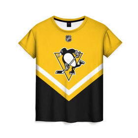 Женская футболка 3D с принтом Pittsburgh Penguins в Курске, 100% полиэфир ( синтетическое хлопкоподобное полотно) | прямой крой, круглый вырез горловины, длина до линии бедер | america | canada | hockey | nhl | usa | америка | канада | лед | нхл | пингвинз | питтсбург | сша | хоккей