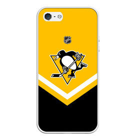 Чехол для iPhone 5/5S матовый с принтом Pittsburgh Penguins в Курске, Силикон | Область печати: задняя сторона чехла, без боковых панелей | america | canada | hockey | nhl | usa | америка | канада | лед | нхл | пингвинз | питтсбург | сша | хоккей