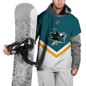 Накидка на куртку 3D с принтом San Jose Sharks в Курске, 100% полиэстер |  | america | canada | hockey | nhl | usa | акула | америка | канада | лед | нхл | сан хосе | сша | хоккей | шаркс