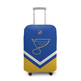 Чехол для чемодана 3D с принтом St. Louis Blues в Курске, 86% полиэфир, 14% спандекс | двустороннее нанесение принта, прорези для ручек и колес | america | canada | hockey | nhl | usa | америка | блюз | канада | лед | нхл | сент луис | сша | хоккей