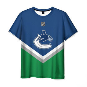 Мужская футболка 3D с принтом Vancouver Canucks в Курске, 100% полиэфир | прямой крой, круглый вырез горловины, длина до линии бедер | Тематика изображения на принте: america | canada | hockey | nhl | usa | америка | ванкувер | канада | кэнакс | лед | нхл | сша | хоккей