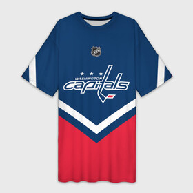 Платье-футболка 3D с принтом Washington Capitals в Курске,  |  | america | canada | hockey | nhl | usa | америка | вашингтон | канада | кэпиталз | лед | нхл | овечкин | сша | хоккей