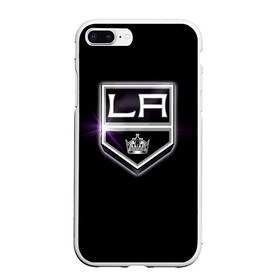 Чехол для iPhone 7Plus/8 Plus матовый с принтом Los Angeles Kings в Курске, Силикон | Область печати: задняя сторона чехла, без боковых панелей | hockey | kings | los angeles | nhl | корона | нхл | хоккеист | хоккей