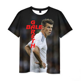 Мужская футболка 3D с принтом Гарет Бейл в Курске, 100% полиэфир | прямой крой, круглый вырез горловины, длина до линии бедер | cпорт | football | gareth bale | real madrid | гарет бейл | реал мадрид | футбол | футболист