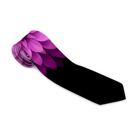 Галстук 3D с принтом Violet в Курске, 100% полиэстер | Длина 148 см; Плотность 150-180 г/м2 | Тематика изображения на принте: лепестки | прикольные картинки | фиолетовый | цветочки | цветы