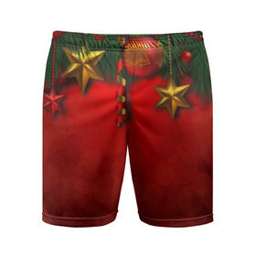 Мужские шорты 3D спортивные с принтом Новый год в Курске,  |  | christmas | новогодний | рождество | украшения