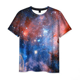 Мужская футболка 3D с принтом Звёзды в Курске, 100% полиэфир | прямой крой, круглый вырез горловины, длина до линии бедер | звезды | туманность