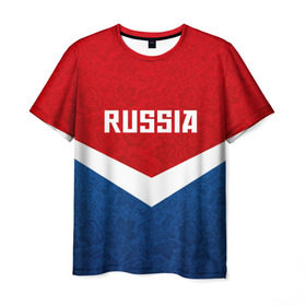 Мужская футболка 3D с принтом Russia Team в Курске, 100% полиэфир | прямой крой, круглый вырез горловины, длина до линии бедер | cup | football | russia | олипм | россия | русская | русский | футбол | хохлома