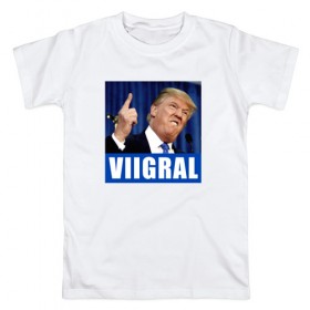 Мужская футболка хлопок с принтом Трамп 1 в Курске, 100% хлопок | прямой крой, круглый вырез горловины, длина до линии бедер, слегка спущенное плечо. | america | donald | trump | usa | америка | дональд | трамп