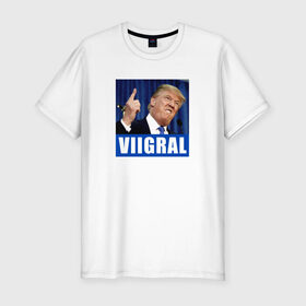 Мужская футболка премиум с принтом Трамп 1 в Курске, 92% хлопок, 8% лайкра | приталенный силуэт, круглый вырез ворота, длина до линии бедра, короткий рукав | america | donald | trump | usa | америка | дональд | трамп
