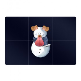 Магнитный плакат 3Х2 с принтом Снэпчат собака в Курске, Полимерный материал с магнитным слоем | 6 деталей размером 9*9 см | snapchat | радуга | снеговик | снэпчат | уши | фильтр | язык