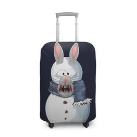 Чехол для чемодана 3D с принтом Снэпчат кролик в Курске, 86% полиэфир, 14% спандекс | двустороннее нанесение принта, прорези для ручек и колес | snapchat | радуга | снеговик | снэпчат | уши | фильтр | язык