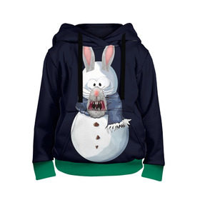 Детская толстовка 3D с принтом Снэпчат кролик в Курске, 100% полиэстер | двухслойный капюшон со шнурком для регулировки, мягкие манжеты на рукавах и по низу толстовки, спереди карман-кенгуру с мягким внутренним слоем | snapchat | радуга | снеговик | снэпчат | уши | фильтр | язык