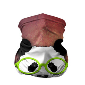 Бандана-труба 3D с принтом Панда в очках в Курске, 100% полиэстер, ткань с особыми свойствами — Activecool | плотность 150‒180 г/м2; хорошо тянется, но сохраняет форму | модные животные | панда | панда в очках | прикольные картинки