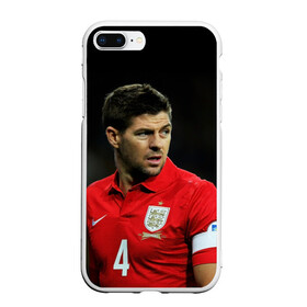 Чехол для iPhone 7Plus/8 Plus матовый с принтом Steven Gerrard в Курске, Силикон | Область печати: задняя сторона чехла, без боковых панелей | Тематика изображения на принте: england national team | premier league | steven gerrard | англия | ливерпуль | стивен джеррард | футбол