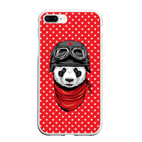 Чехол для iPhone 7Plus/8 Plus матовый с принтом Панда пилот в Курске, Силикон | Область печати: задняя сторона чехла, без боковых панелей | bear | panda | pilot | медведь