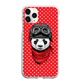 Чехол для iPhone 11 Pro матовый с принтом Панда пилот в Курске, Силикон |  | bear | panda | pilot | медведь