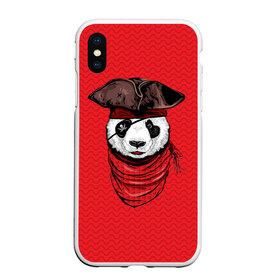Чехол для iPhone XS Max матовый с принтом Панда пират в Курске, Силикон | Область печати: задняя сторона чехла, без боковых панелей | animal | bay | bear | beast | captain | panda | pirate | бухта | зверь | капитан | корабль | медведь | панда | пират