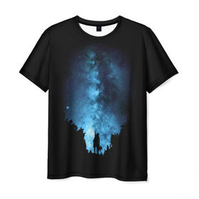 Мужская футболка 3D с принтом Млечный путь в Курске, 100% полиэфир | прямой крой, круглый вырез горловины, длина до линии бедер | galaxy | milky way | night | space | star | вселенная | галактика | звезды | космос | млечный | ночь | путь