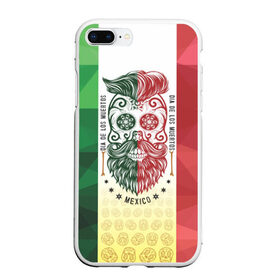 Чехол для iPhone 7Plus/8 Plus матовый с принтом Мексика в Курске, Силикон | Область печати: задняя сторона чехла, без боковых панелей | мексика | флаг | череп