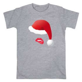 Мужская футболка хлопок с принтом Santa`s girl в Курске, 100% хлопок | прямой крой, круглый вырез горловины, длина до линии бедер, слегка спущенное плечо. | 