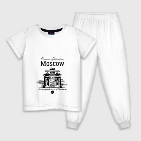 Детская пижама хлопок с принтом Москва, Триумфальная Арка в Курске, 100% хлопок |  брюки и футболка прямого кроя, без карманов, на брюках мягкая резинка на поясе и по низу штанин
 | Тематика изображения на принте: 