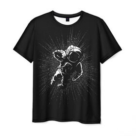 Мужская футболка 3D с принтом Космическое прикосновение в Курске, 100% полиэфир | прямой крой, круглый вырез горловины, длина до линии бедер | astro | cosmo | galaxy | planet | space | star | астронавт | галактика | звезды | космонавт | космос | планета
