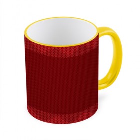 Кружка 3D с принтом Простой свитер 3 в Курске, керамика | ёмкость 330 мл | красный | свитер | текстура