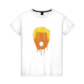 Женская футболка хлопок с принтом Дональд Трамп в Курске, 100% хлопок | прямой крой, круглый вырез горловины, длина до линии бедер, слегка спущенное плечо | 