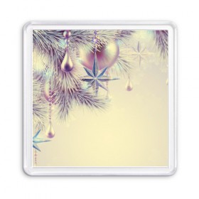 Магнит 55*55 с принтом Рождественская звезда в Курске, Пластик | Размер: 65*65 мм; Размер печати: 55*55 мм | happy new year | блеск | ёлка | звезда | игрушки. праздник | конфетти | новый год | подарки
