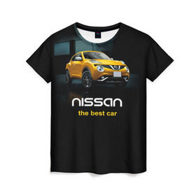 Женская футболка 3D с принтом Nissan the best car в Курске, 100% полиэфир ( синтетическое хлопкоподобное полотно) | прямой крой, круглый вырез горловины, длина до линии бедер | nissan | авто | автомобиль | водитель | машина | ниссан | тачка