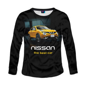 Женский лонгслив 3D с принтом Nissan the best car в Курске, 100% полиэстер | длинные рукава, круглый вырез горловины, полуприлегающий силуэт | nissan | авто | автомобиль | водитель | машина | ниссан | тачка