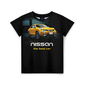 Детская футболка 3D с принтом Nissan the best car в Курске, 100% гипоаллергенный полиэфир | прямой крой, круглый вырез горловины, длина до линии бедер, чуть спущенное плечо, ткань немного тянется | Тематика изображения на принте: nissan | авто | автомобиль | водитель | машина | ниссан | тачка