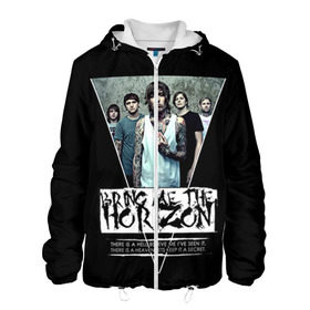 Мужская куртка 3D с принтом Bring Me The Horizon в Курске, ткань верха — 100% полиэстер, подклад — флис | прямой крой, подол и капюшон оформлены резинкой с фиксаторами, два кармана без застежек по бокам, один большой потайной карман на груди. Карман на груди застегивается на липучку | bmth | bring me | bring me the horizon | bring me the horizont | doomed | бринг ми | бринг ми зе | бринг ми зе хоризон