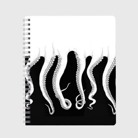 Тетрадь с принтом Octopus в Курске, 100% бумага | 48 листов, плотность листов — 60 г/м2, плотность картонной обложки — 250 г/м2. Листы скреплены сбоку удобной пружинной спиралью. Уголки страниц и обложки скругленные. Цвет линий — светло-серый
 | octopus