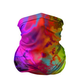 Бандана-труба 3D с принтом Красочное безумие в Курске, 100% полиэстер, ткань с особыми свойствами — Activecool | плотность 150‒180 г/м2; хорошо тянется, но сохраняет форму | кислота | радуга | разноцветный | яркий