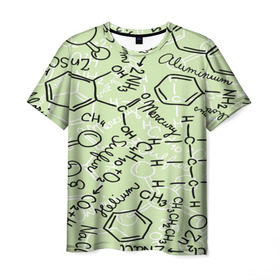 Мужская футболка 3D с принтом Формула в Курске, 100% полиэфир | прямой крой, круглый вырез горловины, длина до линии бедер | новая | формула | химия