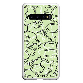 Чехол для Samsung Galaxy S10 с принтом Формула в Курске, Силикон | Область печати: задняя сторона чехла, без боковых панелей | новая | формула | химия
