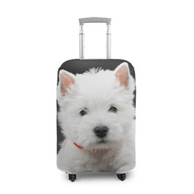 Чехол для чемодана 3D с принтом Вест-хайленд-уайт-терьер в Курске, 86% полиэфир, 14% спандекс | двустороннее нанесение принта, прорези для ручек и колес | вест хайленд уайт терьер | животное | порода | собака
