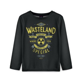 Детский лонгслив 3D с принтом Come to Wasteland в Курске, 100% полиэстер | длинные рукава, круглый вырез горловины, полуприлегающий силуэт
 | atom | bomb | boy | fallout | radioactive | vault | wasteland | атом | бой | бомба | волт | мальчик | радиация | фоллаут | ядерная