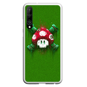 Чехол для Honor P30 с принтом Mario Mushroom в Курске, Силикон | Область печати: задняя сторона чехла, без боковых панелей | Тематика изображения на принте: 8 bit | 8 бит | nintendo | гриб | нинтендо