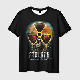 Мужская футболка 3D с принтом STALKER: Shadow of Chernobyl в Курске, 100% полиэфир | прямой крой, круглый вырез горловины, длина до линии бедер | chernobyl | radiation | radioactive | stalker | ukraine | zone | зона | радиация | радиоактивность | сталкер | украина | чернобыль