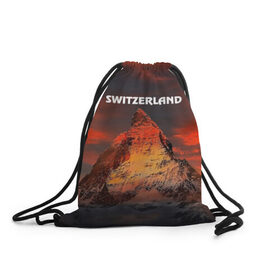 Рюкзак-мешок 3D с принтом Швейцария в Курске, 100% полиэстер | плотность ткани — 200 г/м2, размер — 35 х 45 см; лямки — толстые шнурки, застежка на шнуровке, без карманов и подкладки | switzerland | альпы | горы | заграница | отдых | отпуск | туризм | турист